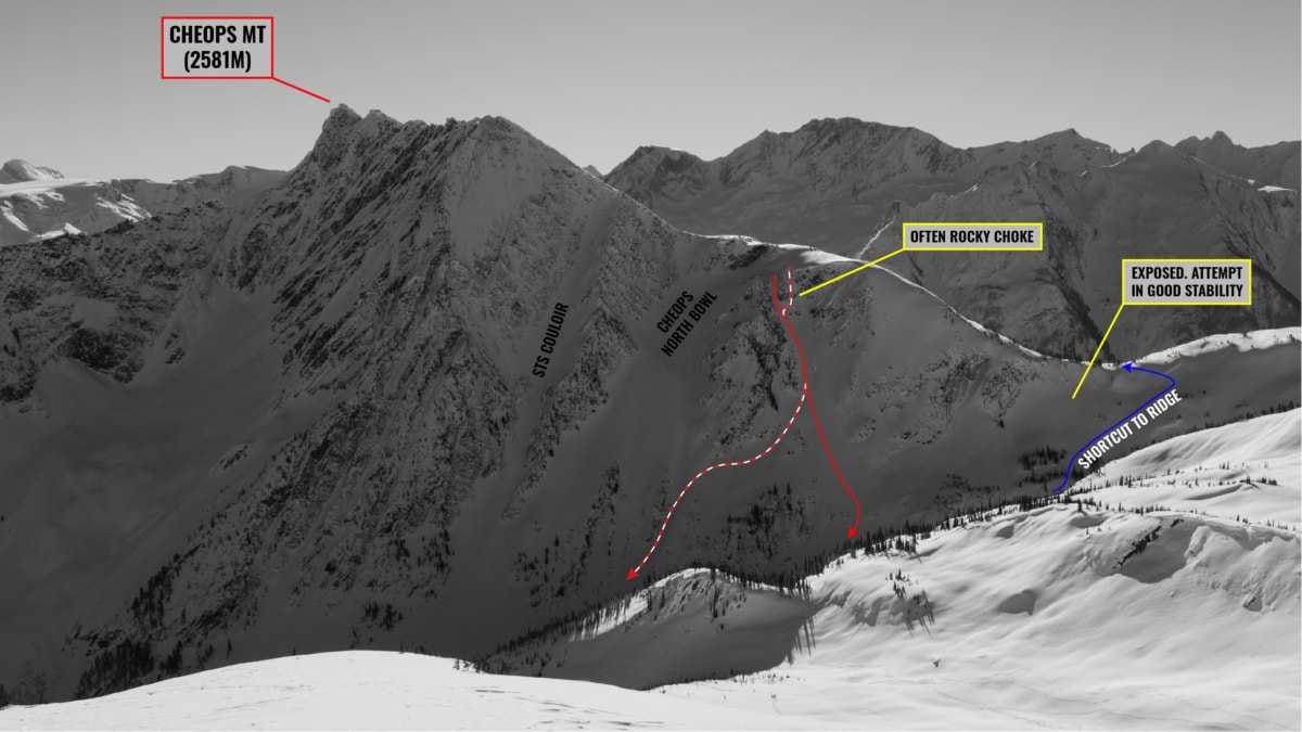 overview of niccis notch route with overlay